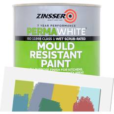 Zinsser White Paint Zinsser Interior Satin Tinted Wood Paint White 1L