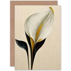 Mother's Day Party Supplies ARTERY8 Elegant Simple Cala Lily for Wife Her Mothers Day Sympathy Blank Greeting Card Multi One Size