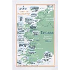 Rectangular Kitchen Towels Ulster Weavers 'Wild Atlantic Way' Graphic Tea Kitchen Towel Green