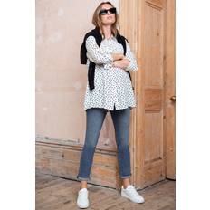 Graviditet & Amning Seraphine Blue Relaxed Slim Overbump Barsel