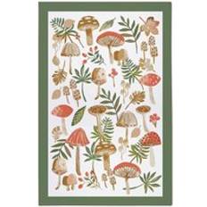 Rectangular Kitchen Towels Ulster Weavers 'Mushrooms' Floral Tea Kitchen Towel Green