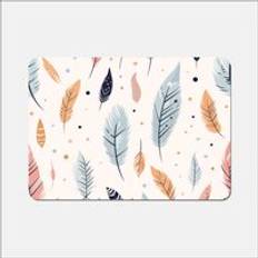 Blue Place Mats Warren Reed Pastel Feather Pattern Place Mat Blue