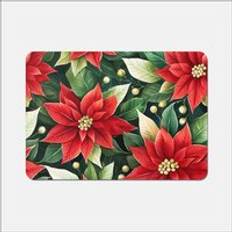 Red Place Mats Warren Reed Poinsetta Watercolour Place Mat Red