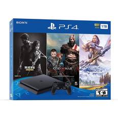 Sony Newest Playstation 4 PS4 1TB HDD Gaming Bundle with Three Games: The Last of Us, God of War, Horizon Zero Dawn, Included Dualshock 4 Wireless Controller