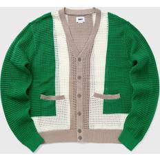 Cotone - Uomo Cardigan Obey 60's Cardigan - Green Taglia