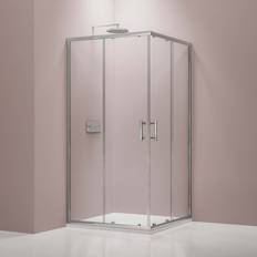 Bernstein Vinkelvæg til brusebad, skydedør, ægte NANO-glas EX506 800x800x1950mm