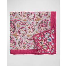 Silk Handkerchiefs Paisley-floral Silk Pocket Square