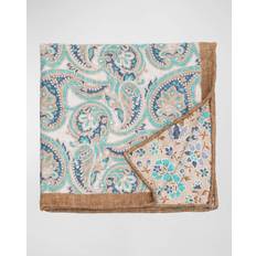 Silk Handkerchiefs Paisley-floral Silk Pocket Square