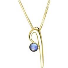 18k Necklaces C. W. Sellors 18ct Gold Moonstone Love Letters Initial Necklace Gold