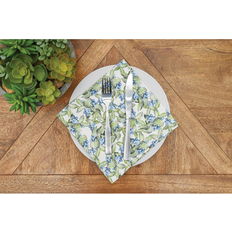 C&F Home Lakeside Set Floral Lodge Cloth Napkin Blue (45.72x45.72cm)