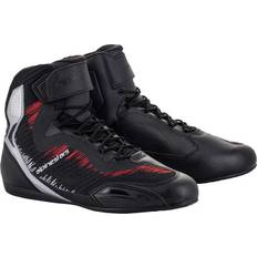 Alpinestars Faster-3 Rideknit Motorcycle Shoes, black-red-silver