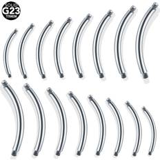 Titanium Curved Bar Parts Screw Barbells For Eyebrow Navel Piercing Jewelry Post 6mm-16mm Replacements Accessories 14G 16G Multicoloured