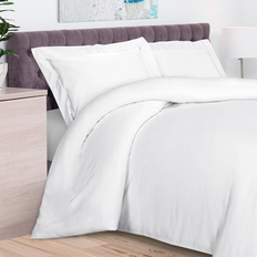 300.0 TC Duvet Covers Superior 300 Thread Count Rayon Bamboo Duvet Cover White