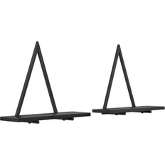 Ebern Designs Black Shelves Ebern Designs Clydean Floating Configuration Triangle Wall Shelf