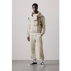 H&M Men Trousers H&M Men Beige Relaxed Fit Sweatpants