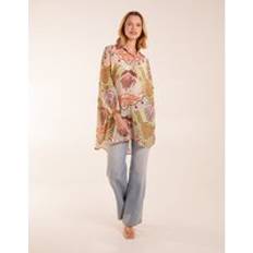One Size Tops Blue Vanilla Abstract Print Shirt ONE GREEN