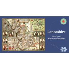 Jigsaw Puzzles Lancashire Historical 1610 Map 1000 Piece Puzzle