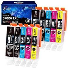 Uniwork Compatible Ink Cartridge Replacement for Canon PGI-570XL CLI-571XL - Black/Cyan/Magenta