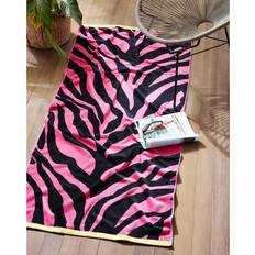 Allure Zebra Large Bath Towel Pink, Black (180x)