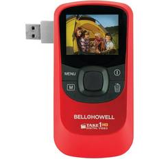 Camcorders Bell & Howell T10HD-R 5.0-Megapixel 1080p Take1HD Digital Video Camcorder with Flip-out USB Red