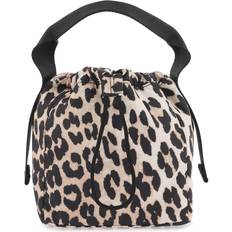 Ganni Leopard Tech Handtasche Beige,Black OS