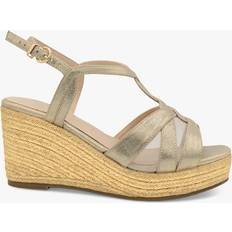 Suede Espadrilles Paradox London Wide Fit Shimmer 'Yanelli' Wedge Espadrilles Gold