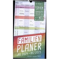 Bürobedarf Häfft Familienplaner 24/25 Wand-Kalender 5-spaltig [Rainbow] 18 Monate