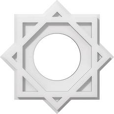 Moulding & Millwork Ekena Millwork P X 6-1/2 C X 12 OD X 5 in. ID Axel Architectural Grade PVC Contemporary Ceiling Medallion