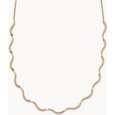 Skagen Jewelry Skagen Women's Wave Gold-Tone Stainless Steel Chain Necklace Gold