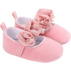 Babys Ballerinas DEBAIJIA Debaijia baby mädchen prinzessin schuhe klettverschluss ballerinas, rosa, eur Rosa
