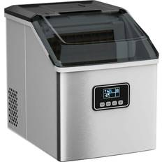 Ice Makers Wellfor 48 lbs. Freestanding Ice Maker in Stainless Steel LCD Display