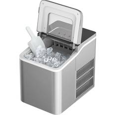 Ice Makers Wellfor 26 lb. Portable Ice Maker in Silver with Ice Scoop and Detachable Basket