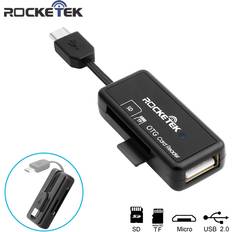 Rocketek mikro usb 2.0 otg telefon minnekortleser adapter kortleser til tf mikro sd microsd lesere