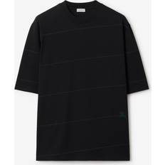 Burberry XL Overdele Burberry Striped Cotton T-shirt Black