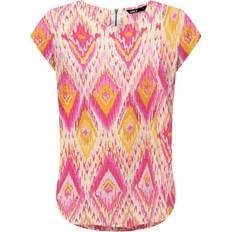 Yellow Blouses Only Printed Short Sleeved Top