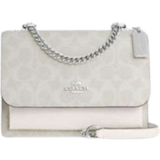 White Handbags Coach Klare Crossbody In Signature Canvas - Silver/Chalk/Glacier White