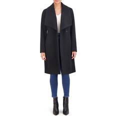 Cole Haan Women's Alpaca Wrap Coat - Black