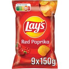 Vegetarisch Snacks Lay's Red Pepper Crispy Spiced Potato Chips 150g 9Stk.