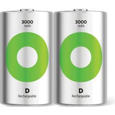 Rechargeable d batterier GP Batteries D Rechargeable Batteries 3000mAh 2-pack