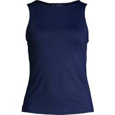 Lands' End Tankinis Lands' End Women DDD-Cup Chlorine Resistant High Neck UPF Sun Protection Modest Tankini Swimsuit Top