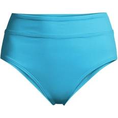 Lands' End Bikini Bottoms Lands' End Plus Tummy Control High Waisted Bikini Swim Bottoms Turquoise