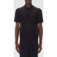 Rayon Polos Simkhai Jeremiah Short Sleeve Polo - Black