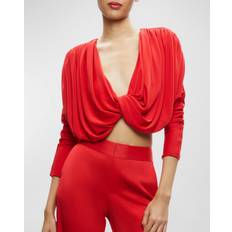 Rød Wrap Bluse Rød