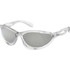 Prada Women Sunglasses Prada A23S Sunglasses - Frosted Crystal/Clear Mirror Silver