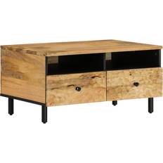 vidaXL Solid Mango Wood Natural Soffbord 54x80cm