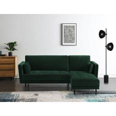 Etta Avenue Brutus Sleeper Corner Hunter Green Sofa