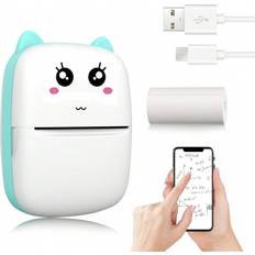 Shein Mini Wireless Portable Printer,Thermal Paper Pocket Printer With 1 Roll Of Paper,For IOS