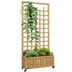 Wooden Trellis Planter, Raised Garden Bed