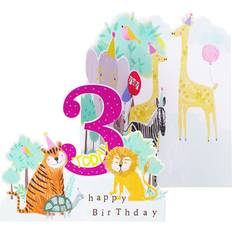 Cards & Invitations Paperlink Animals 3rd Birthday Card