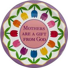 Mother's Day Plates, Cups & Cutlery Oriental Trading Mother’s Day Party Mothers Are a Gift From God Paper Dessert Plates 8 Ct